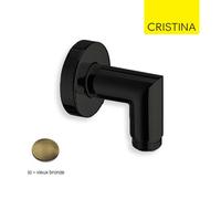 Prise d'eau laiton ronde coudée Vieux Bronze - CRISTINA ONDYNA PD46392