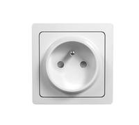 DEBFLEX - Blok - Prise Electrique Murale Complète - Prise Murale Idéale Rénovation - Installation En Saillie - Blanche - 70 x 70 x 39,6 mm