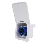 Prise D'entrée de Courant pour Camping-car, 32A, Montage encastré, étanche, Prise de Courant à Quai, Camping-car, Remorque (WHITE)