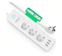 Nous A5 WiFi Multiprise Connectée, 15A, 3 USB, Contrôle Intelligent Compatible avec Alexa, Google Home et SmartThings, domotique, Multiprise Programmable, Protection Surcharge
