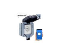 : Prise d'extérieur connectée en saillie SF-520.avs avec commandes vocales