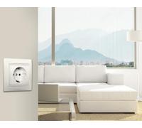 Prise d'extrémité pour TV -SAT-RADIO Blanc Série Europe Design Compact Installation Facile Compatible Signal Haute Qualité