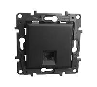 Prise d'ordinateur RJ45 CAT5e UTP noire Niloe Step Prise encastrée