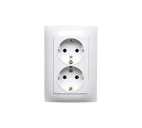 Prise double CGSZ2/11 Contact Simon 10 Interrupteur Schuko Prise cadre Bouton-poussoir