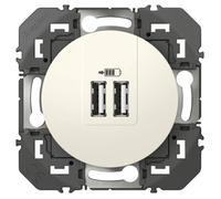 Prise double chargeur 2USB - LEGRAND - Dooxie - 2,4A - 12W - Blanc