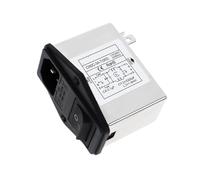 Prise double d'assurance CW2C-3A/6A/10A-T, interrupteur noir, filtre d'alimentation 220 V