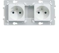 Prise double - Essensya - WE122 - Blanc - 250V - IP21D - 2P+T