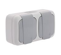 Viko Prise double étanche 2P+T gris