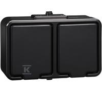 Prise double étanche IP44 noire CEDAR NT230H05