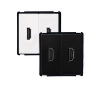 Prise Double HDMI Modern Noir