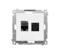 Prise double ordinateur RJ45 catégorie Simon 55 T62.01/111