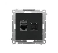 Prise double ordinateur RJ45 catégorie Simon 55 T62.01/149