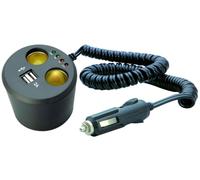 Prise double ronde 2x12V/24V 2xUSB pour porte-boissons
