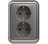 Prise double SCHUKO® Busch-Jaeger 20-02 EUJ-20 Platine