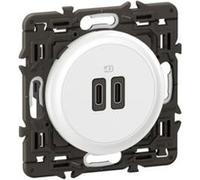 Prise double USB-C Legrand Céliane blanc 20W