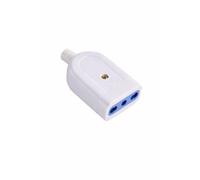 Prise droite bipasso 10/16 A + T blanche pour prises italiennes 10 A et 16 A, corps isolant résistant pour installations électriques domestiques et professionnelles - LEMAG SRL