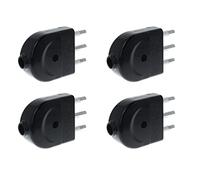 Prise électrique 4 pièces, prise 2P + T 250V, prise italienne plate (Noir)