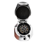 Prise électrique de Remorque, Prise de Remorque 13 Broches 12 V Connecteur de Remorque Femelle en Alliage D'aluminium pour Caravanes de Remorque Standard EU