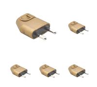 Prise electrique male - Fiche electrique - Prise male - Prise male 220 V - Fiche male - Fiche electrique male - Fiche Male Broche D.4mm Protegees | Or - Debflex - 713640 (Lot de 5)