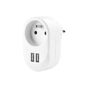 Prise électrique - SILVERCREST - USB - Blanc - Rectangulaire - Prêt à poser