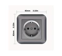 Prise électrique standard européenne 220 V 16 A design moderne, gris UE