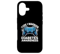 Prise en Charge de la Sensibilisation au diabète de Type 1 Warrior Blue Controller Coque pour iPhone 17
