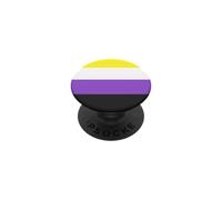 Prise en charge LGBTQ+ du drapeau non binaire PopSockets PopGrip Adhésif