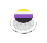 Prise en Charge LGBTQ+ du Drapeau Non Binaire PopSockets PopGrip pour MagSafe