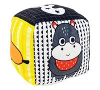Prise en main de la balle avec les mains de bébé : balle hochet pour bébé, balle en tissu pour saisir la main, balle avec étiquette colorée pour de 61 g, balle sensorielle de texture, balle