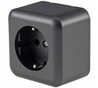 Prise en saillie 1 prise simple Fasko série anthracite