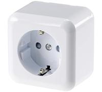 Prise en saillie 1 prise simple série Fasko blanc