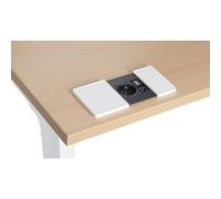Prise encastrable - 1 prise secteur + 1 port RJ45 + 1 port USB - blanc