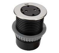 Prise encastrable affleurante Schuko + USB-C - Noir - Otio