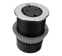 Prise encastrable affleurante Schuko + USB-C - Noir - Otio