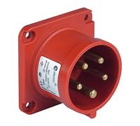 Prise encastrable droite CEE 5P 32 A 400 V IP44 75 x 75 - Borne à vis