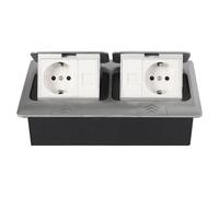 Prise encastrable escamotable Dual Networks&Sockets 250 V 16 A - Étanche et résistante à l'humidité
