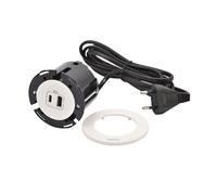 Prise encastrable Incara Disq60 usb a + usb c 15w blanc