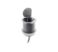 Prise encastrable Schuko + USB Ø60mm - Gris - Otio