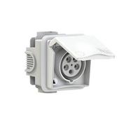PCE Prise encastrée CEE 885-6v 16 A 5 pôles 400 V Blanche IP44 1 pc