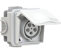 Prise encastrée CEE 16 A 5 pôles PCE 885-6V 885-6v 400 V blanc 1 pc(s)