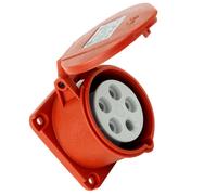 Prise encastrée CEE droite 400V 16A 5P 75x75 mm