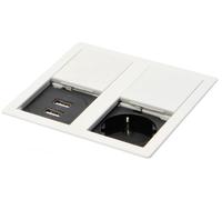Prise Encastrée Cuisine IP54 Prise de Cuisine VersaHIT Dual 2x USB A Fiche Plate