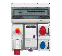 Prise encastrée Legrand 400V 16A 5P IP44 P17 avec serrure - 057302