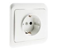 Zenitech Prise encastrée Schuko 10/16A - Blanc - Antaria