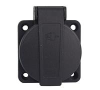 Prise encastrée Schuko, prise en saillie, 1 voie 16A 230V IP54, noire, connexion à vis