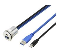 Prise encastrée TRU COMPONENTS USB 3.1 Type-C® & USB 3.0 Type-A, prise/prise,