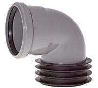 Prise enfichable coudée Airfit 112110WS DN 110 x 110, grise