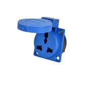 Prise et prise d'aviation industrielle étanche à cinq trous multifonction 10A norme européenne SCHUKO 2 cœurs 16A(16A multifunctional concealed)