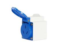Prise et prise d'aviation industrielle étanche à cinq trous multifonction 10A norme européenne SCHUKO 2 cœurs 16A(16A 3 hole surface mounted)