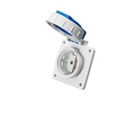 Prise et prise d'aviation industrielle étanche à cinq trous multifonction 10A norme européenne SCHUKO 2 cœurs 16A(Socket IP67 GP10808)